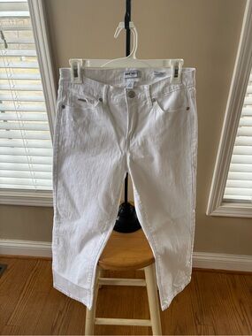 Nine West White Stretch Chrystie Capri Pants
